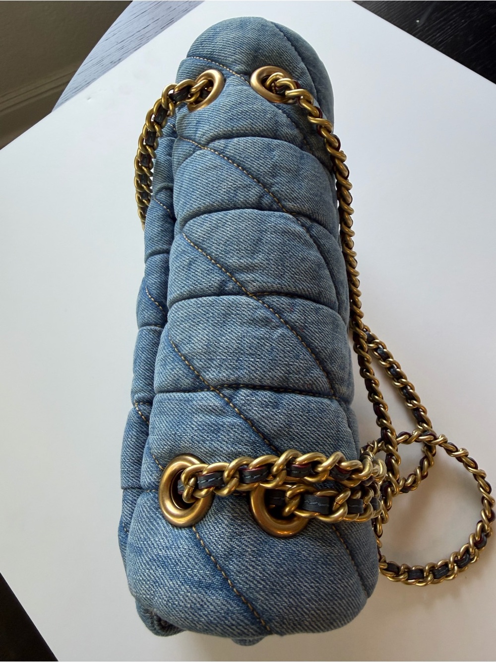Coach Tabby 26 Quilted Denim shoulder bag. Good C hardware. - Picture 6 of 14